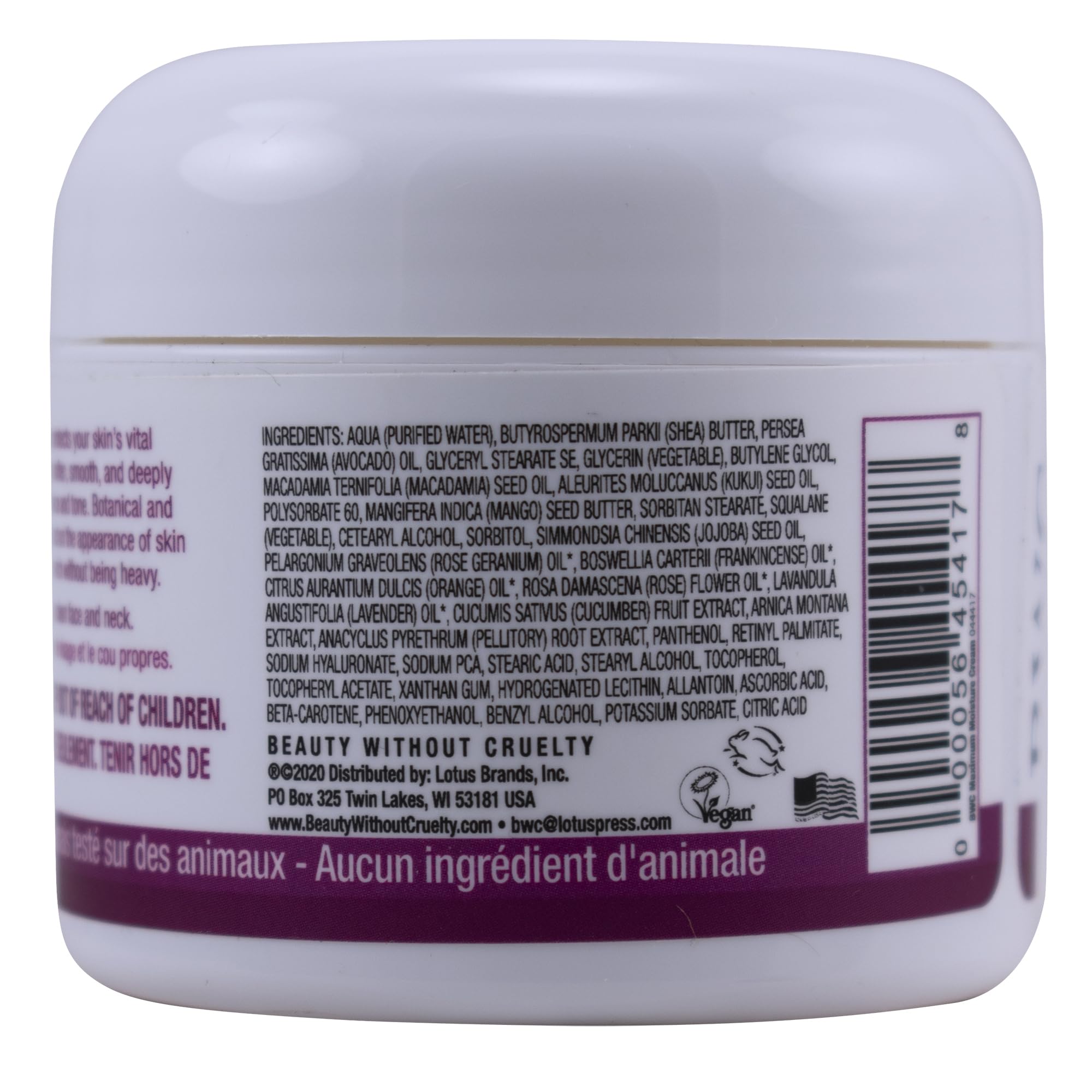 Amazon.com: Beauty without Cruelty Maximum Moisture Cream, 2 Ounce