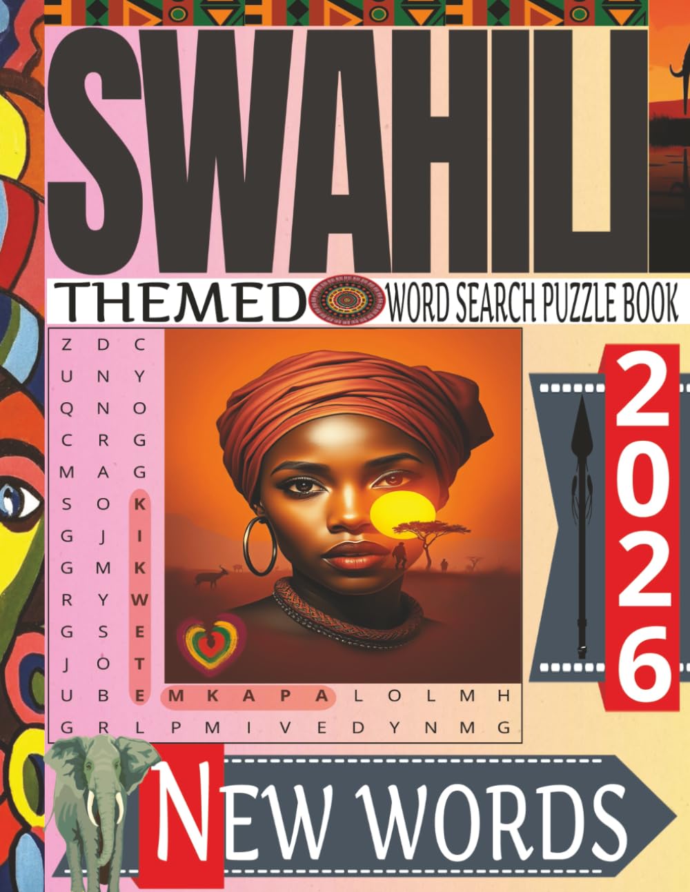SWAHILI Word Search Puzzle Book: Word Searches with Easy to Read Print in Swahili about, African Culture, Instruments, Destinations, and More | 8x11, ... Vacations, Holidays, Loved Ones, & Free Times