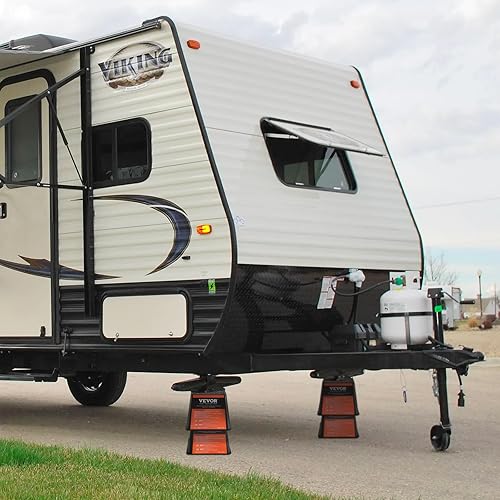 Miniatura 8 de VEVOR Bloque de remolque para gato, capacidad de 6000 libras por bloque de nivelación de RV, bloques estabilizadores de polipropileno para caravana,