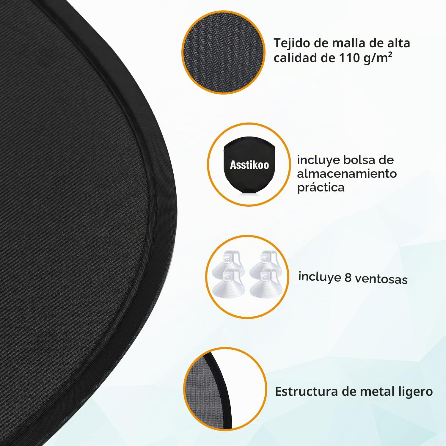Protección solar para coche con protección UV, protección solar para ventana de coche, para niños con motivos de animales dulces, 45 x 35,5 cm, juego de 2 unidades