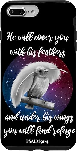 Vista 28 de iPhone 11 Pro He Will Cover You With His Feathers Bible Verse Salmo 91:4