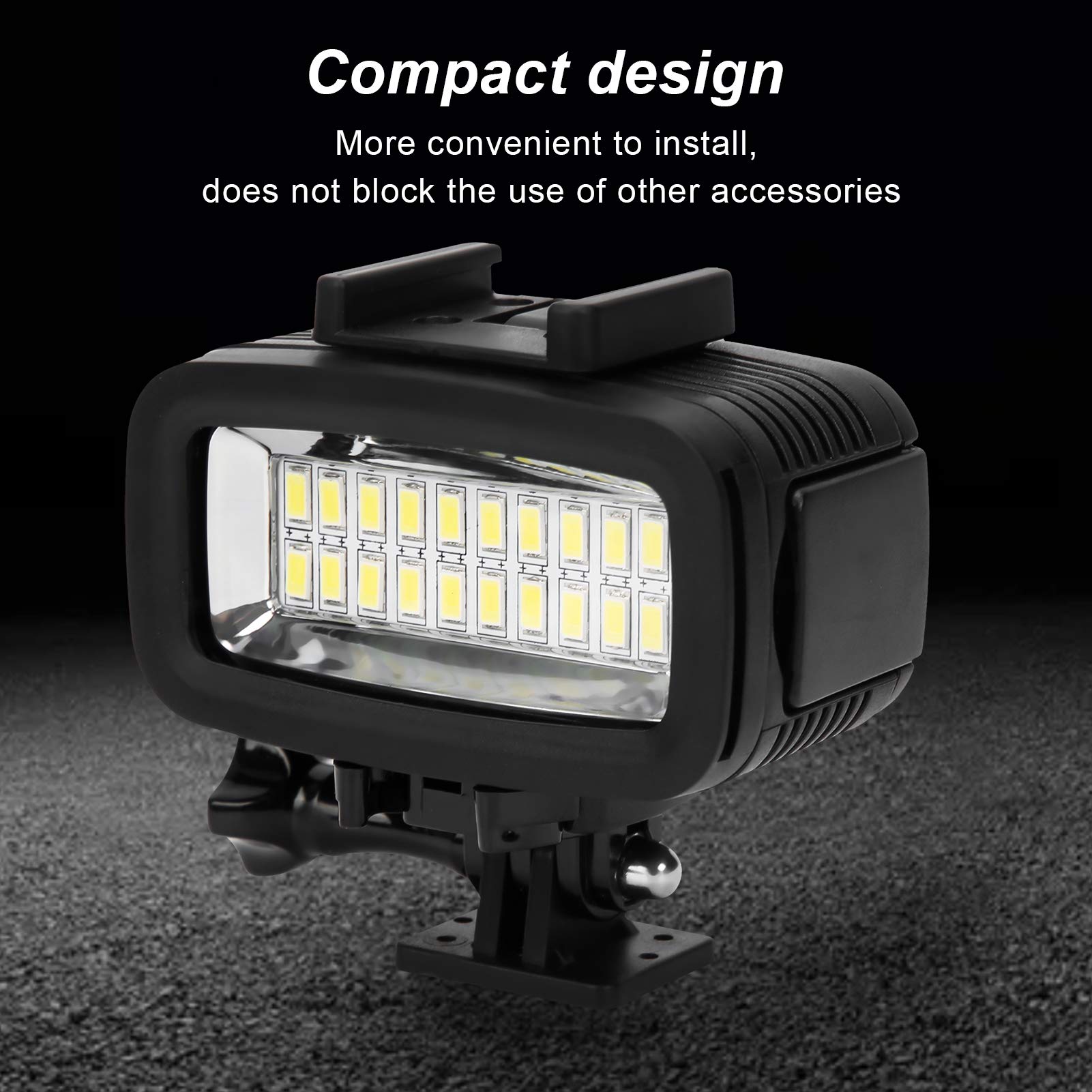 VBESTLIFE LED Tauchlicht 40m Unterwasserfotografie Fülllicht wasserdichte Tauchkamera LED Videolicht 5500K