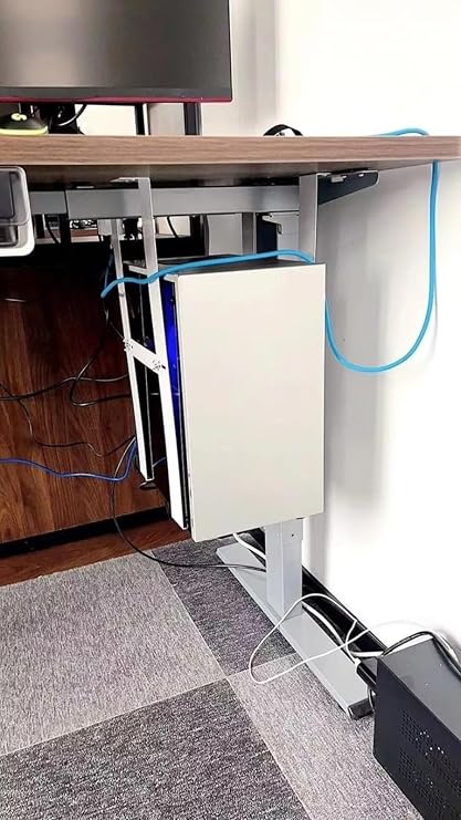 pcラック cpuスタンド パソコン 吊り下げ デスク下と壁マウント 台座柜ステント放熱機 娯楽ステント放熱ハンガー台座 パソコン本体は支えを入れつるシャシー機掲揚式のデスクトップステント放熱吊架台座宙づりのケースに娯楽機 A