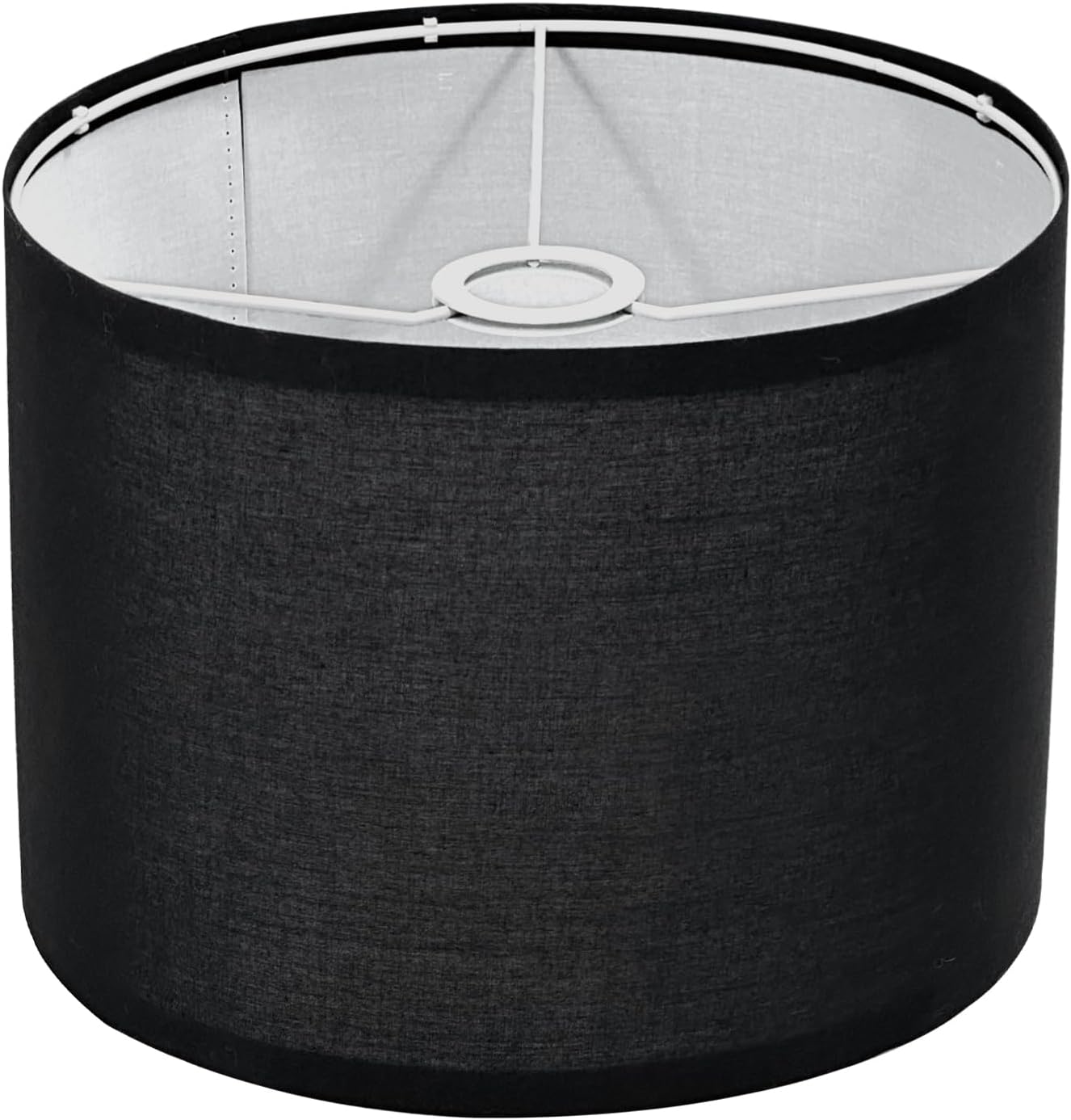 Black Lamp Shades,11.81"Top x 11.81"Bottom x 7.87"High Fabric Lamp Shades,for Table Lamps Floor Lamp...
