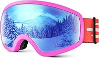 Vista 17 de Gafas de esquí para niños, gafas de esquí de nieve para niños, jóvenes, adolescentes, niños y niñas de 5 a 14 años