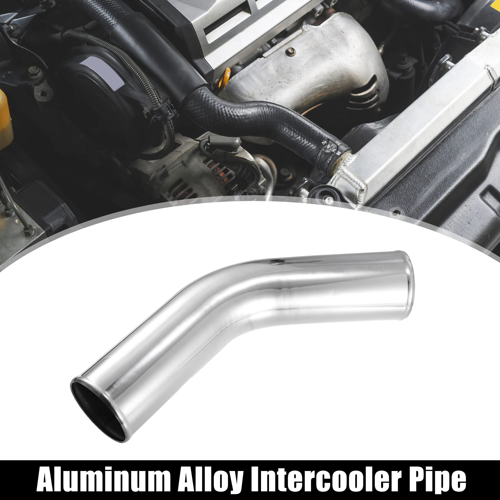 X AUTOHAUX OD 4.02" Tubo Intercooler Tubería 45 Grados Aire Tubo de admisión para Coche