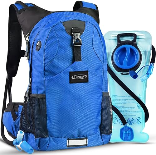 Mochila de hidratación con aislamiento térmico con bolsa de agua a prueba de fugas de 2 litros, sin BPA, perfecta para correr, ciclismo, senderismo,