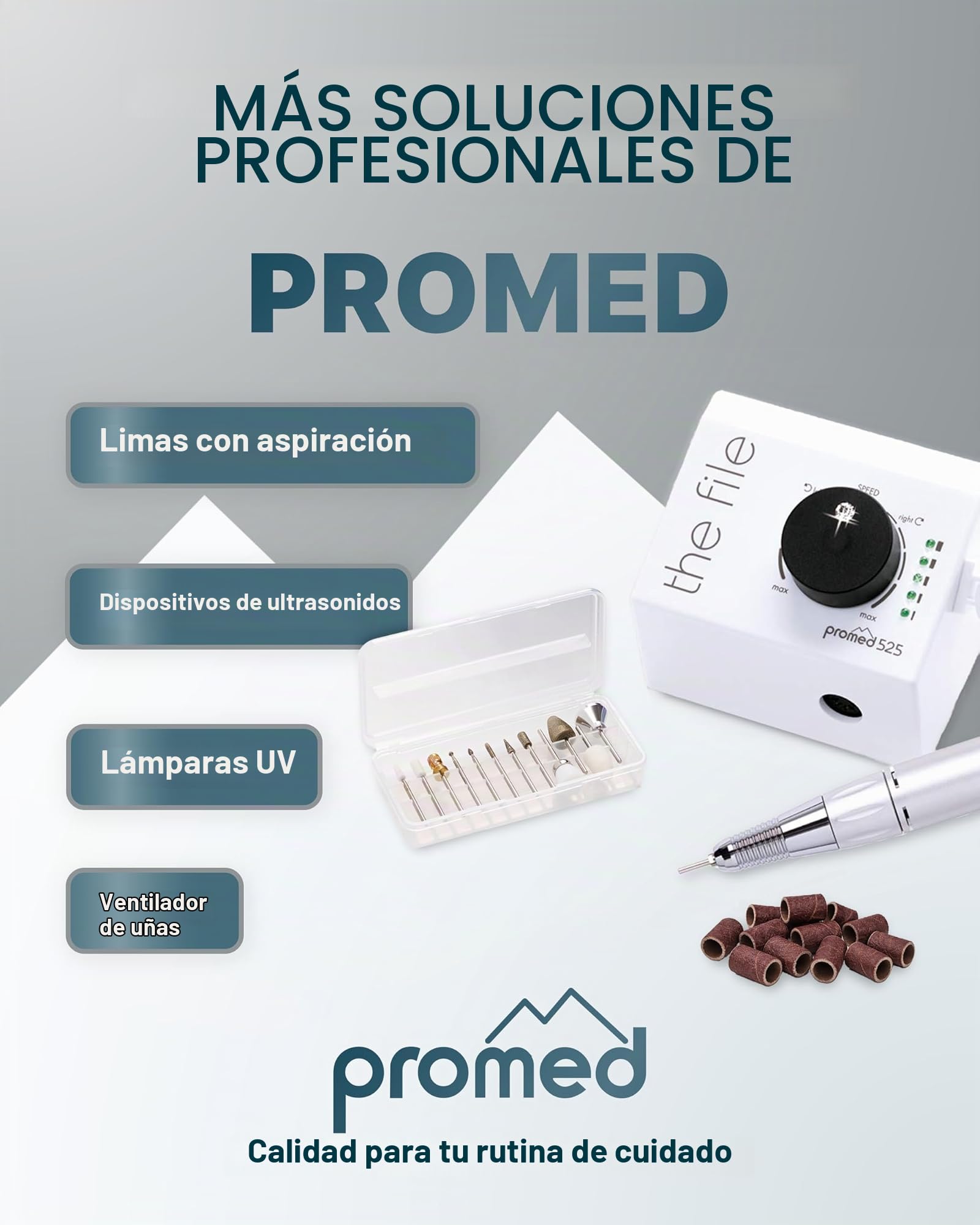 Promed The File 1130 - Aparato de pedicura y manicura, color morado