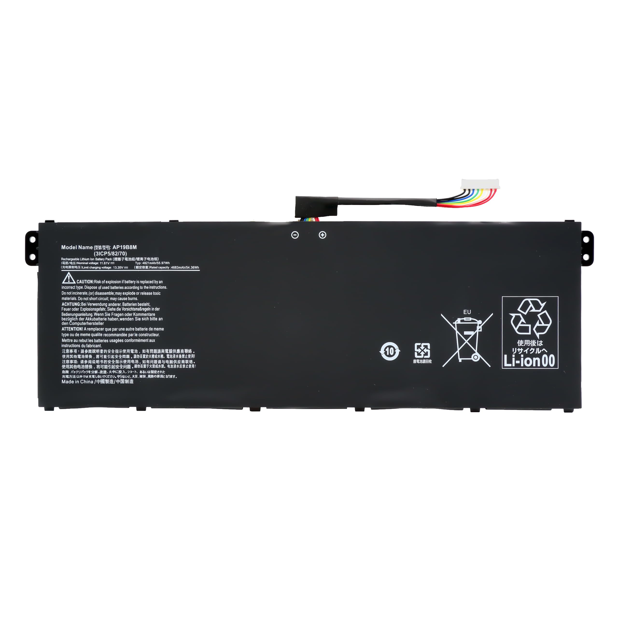 BLESYS Batteria Per Acer AP19B8M – 11,61V 4821mAh 55,97Wh – Ricambio Laptop - 4