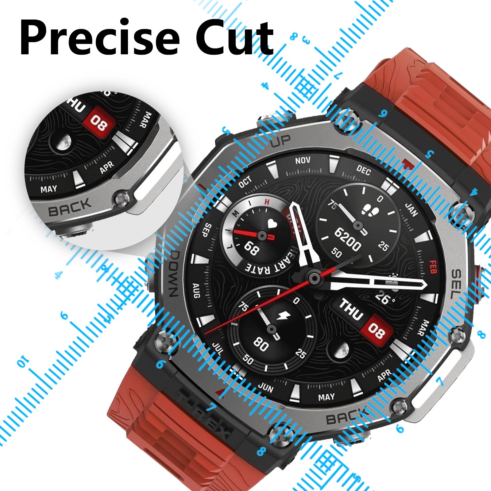 Amazon.co.jp: Bigqin Amazfit T-Rex 3 Pro 48mm/T-Rex 3 対応 強化 