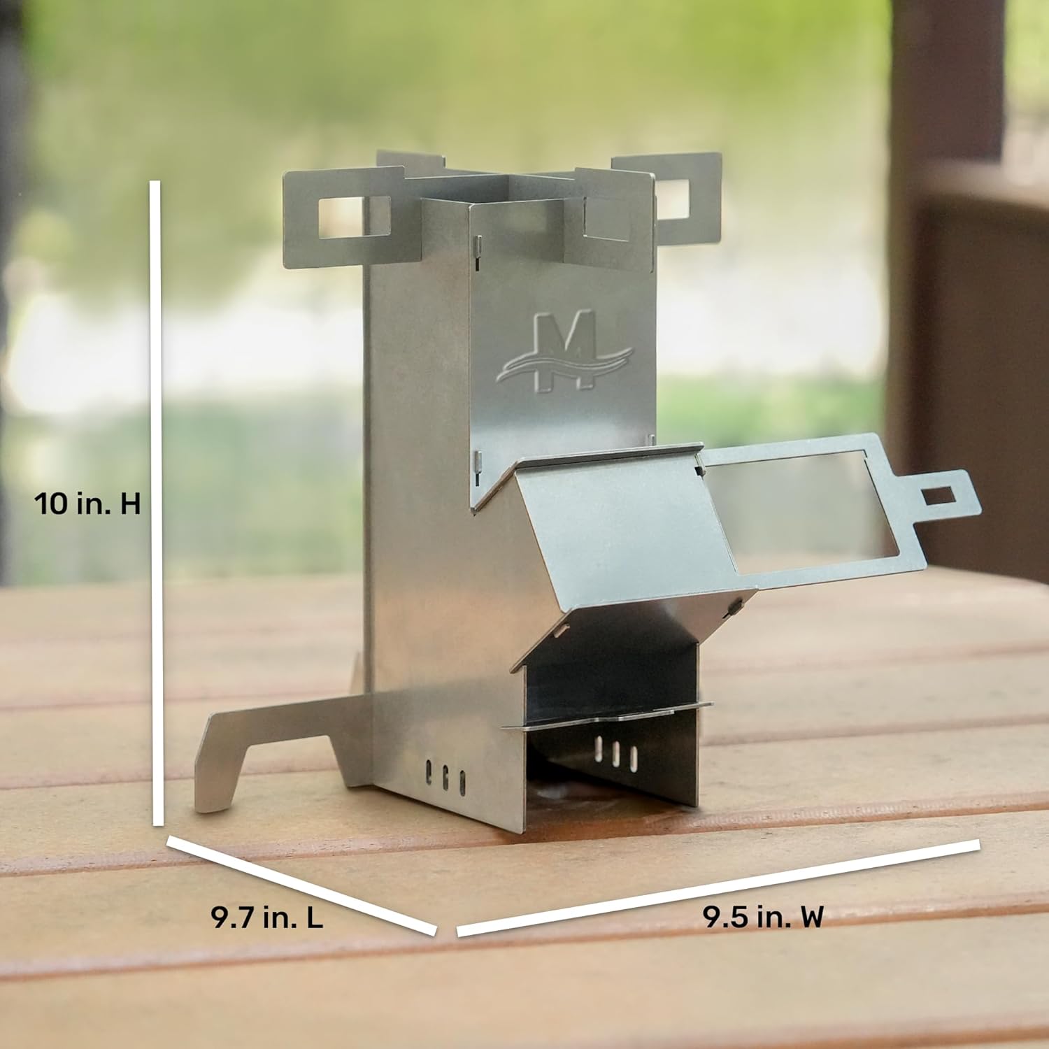 Portable Rocket Stove, 304 Stainless Steel Collapsible Wood Burning Camping Stove for Cooking, Hiking, Backpacking, Survival and Emergency Preparedness