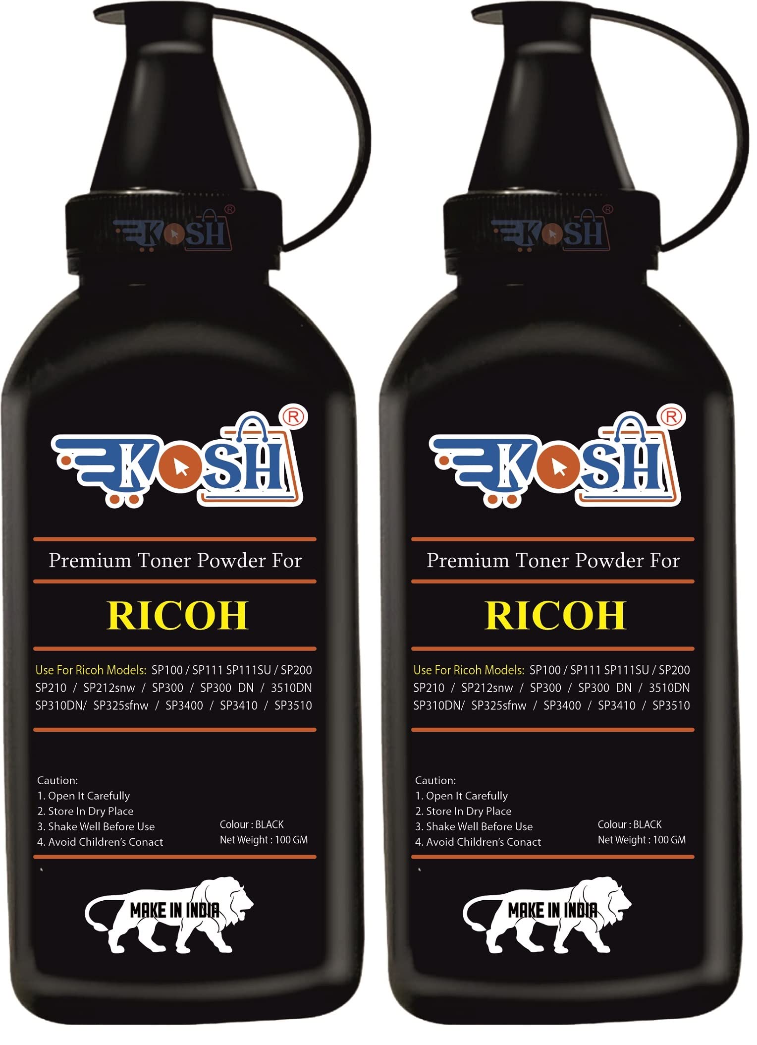 Kosh Ultra Dark Black Toner Powder Compatible for Ricoh SP100/SP111/SP111SU/SP200/SP210/SP212snw/ SP300/SP300DN/3510DN/SP310DN/ SP325sfnw/SP3400/SP3410/SP3510 Cartridge Pack of 2 (100 Gram) (B09T3DGWY2) Amazon Price History, Amazon Price Tracker