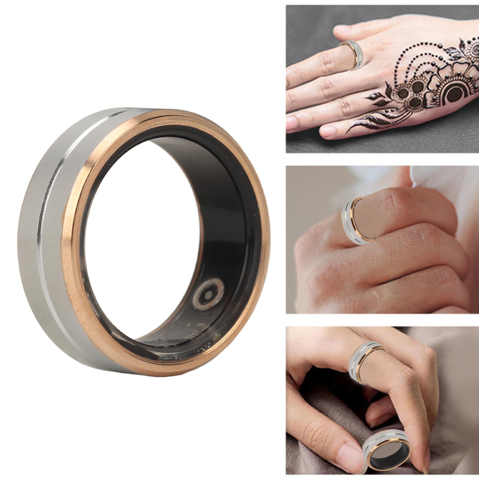 Smart Ring With Wireless Charging With Stainless Jewelry For Ios & Android APP. - Smart Health Ring And Heart Rate Monitoring Ring Price - View #3