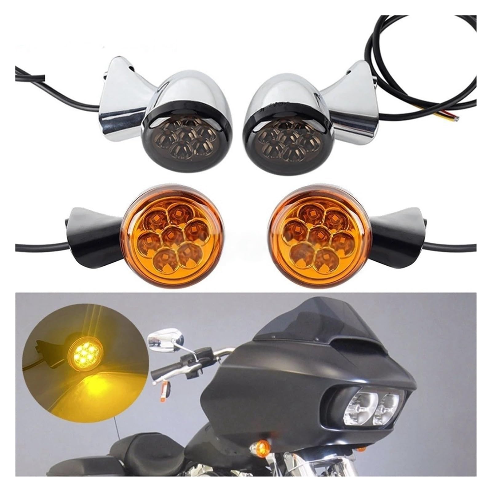 Indicatore di direzione a LED anteriore Indicatoris Motos