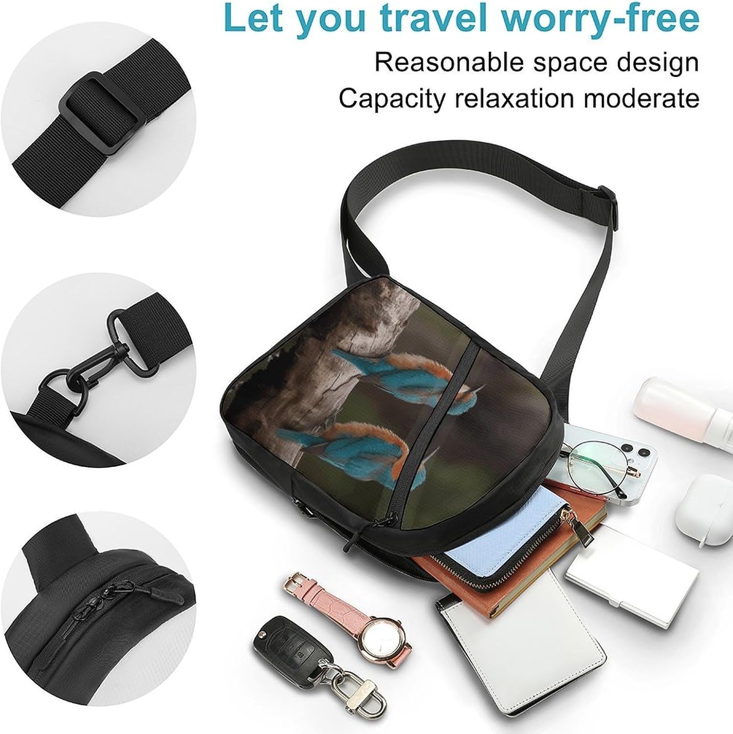 Beautiful Little Bird Crossbody Backpack Sling Bag