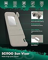 Vista 3 de SCITOO Un par de viseras grises izquierda y derecha para parabrisas de sedán Toyota Camry 2006 2007 2008 2009 2010 2011 sin quemacocos ni luz