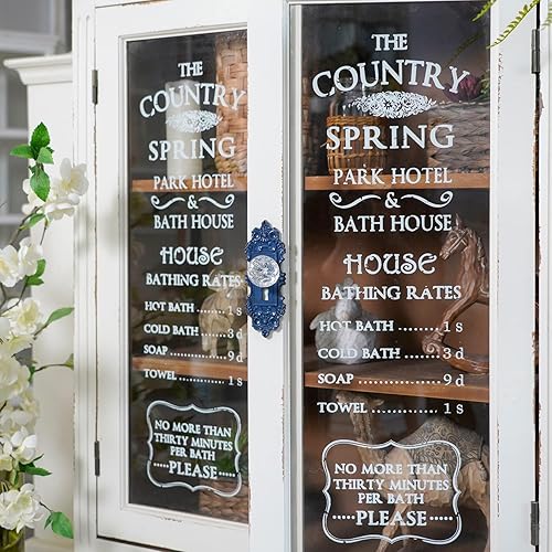 Miniatura 3 de SOFFEE DESIGN 2 tiradores vintage para cajones de armario, manijas de armario desgastadas con perilla de resina transparente, pomos de puerta