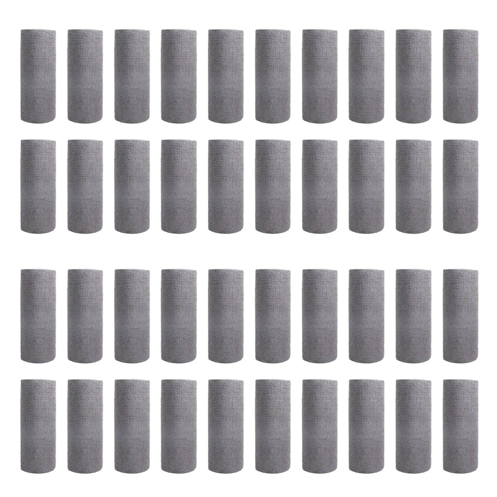 Trapos para platos y limpieza del hogar reutilizables hechos de microfibra gris en rollo