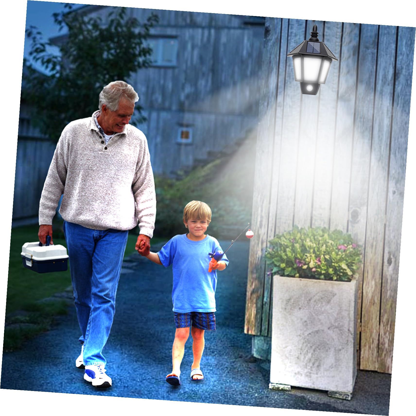 Toddmomy Solar Wandleuchte Mit Bewegungssensor Led Solarlicht Für Garten Und Terrasse Wetterfest Einfache Montage Schwarze Außendeckenlampe
