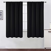 Vista 41 de LEMOMO Cortinas opacas de 42 x 84 pulgadas, juego de 2 paneles de cortinas con aislamiento térmico para oscurecer la habitación, cortinas
