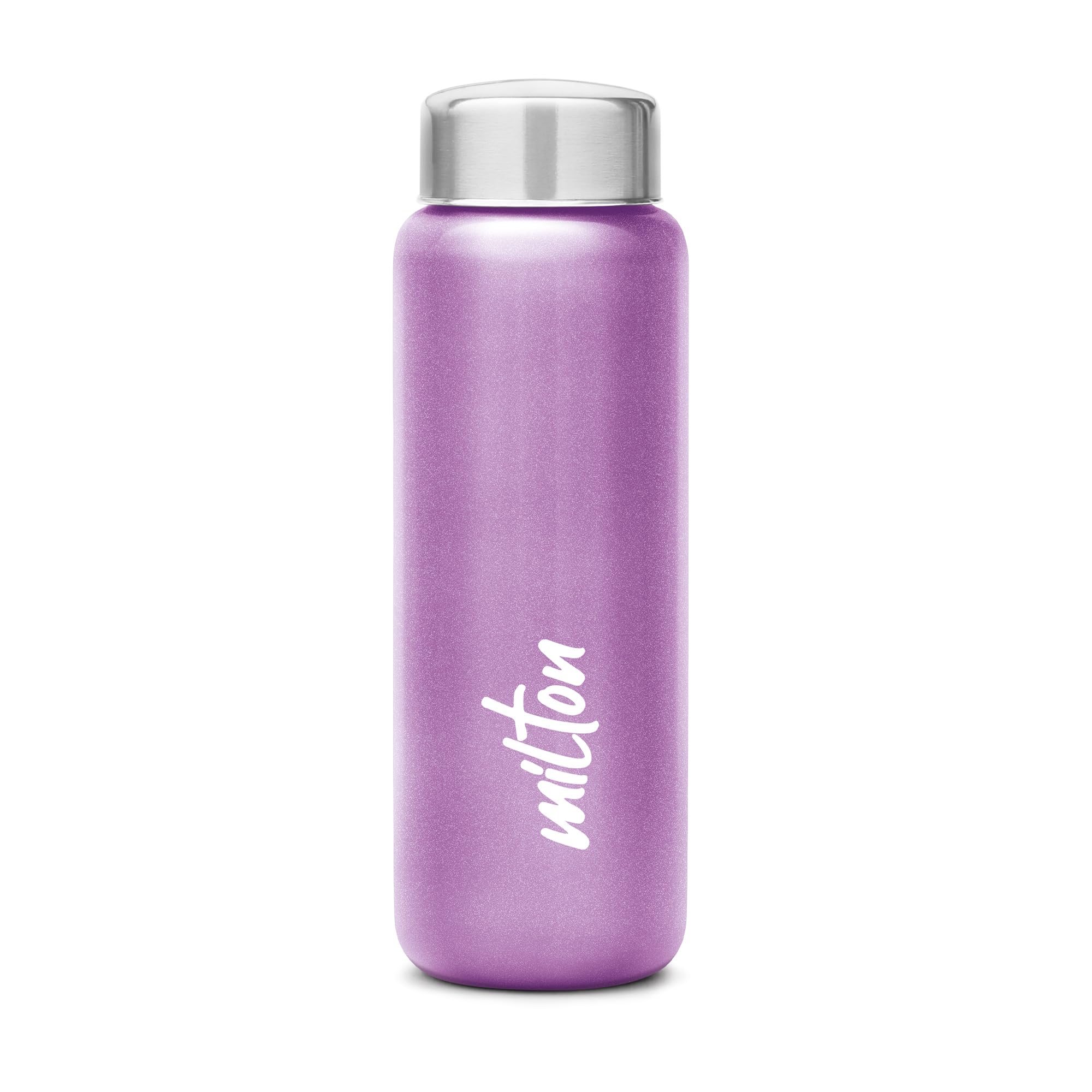MILTON Aqua 750 Stainless Steel Water Bottle 750ml, Single Walled, ISI Certified I Leak Proof Lid, Rust Proof I For School, Office, Gym I Purple