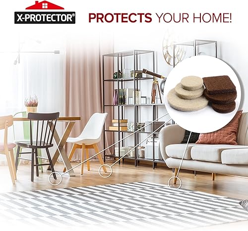 Miniatura 77 de Almohadillas de fieltro protectoras para muebles de X-PROTECTOR - 48 almohadillas de fieltro, protectores de suelo de madera o suelos duros