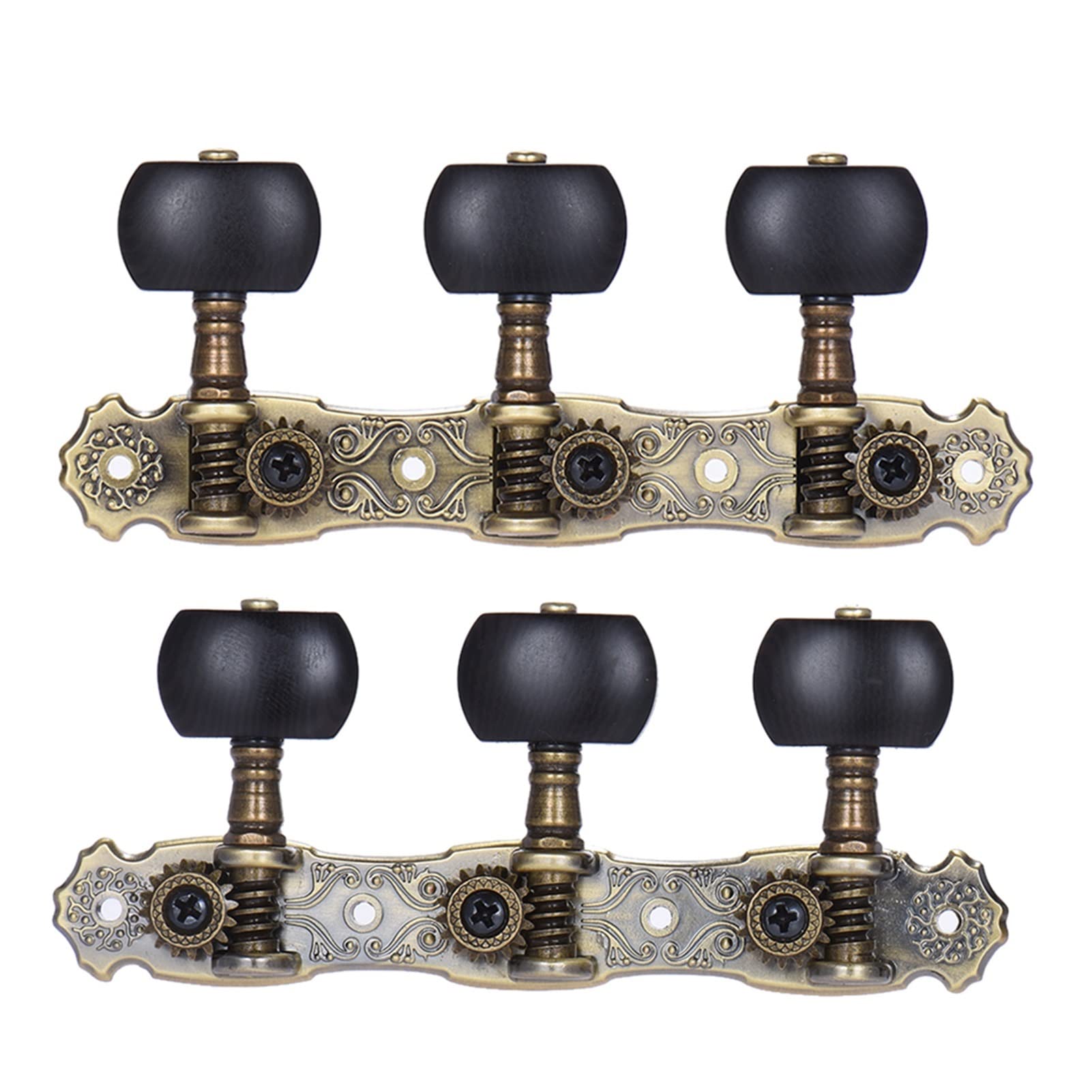 Stimmwirbel Gitarrensaiten 2 PCs (L & R Klassische Gitarren -Tuning -Peg -Akustik -Gitarrenmaschinenköpfe 1: 16 Tuning Keys Knöpfe (Color : Bronze Plated)