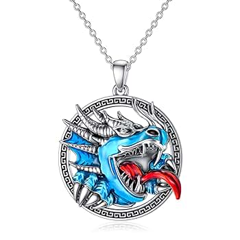 VANSONドラゴン ネックレス FREE希少 Amazon | ドラゴンネックレス スターリングシルバー ドラゴン