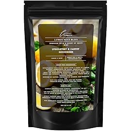 Lapew Lemon Mint Bliss Carpet Freshener Powder: Powerful Odor Eliminator for Home, Upholstery Deodorizer, Carpet Deodorizer, Pet Urine, Cat Litter Box - Lemon Mint Bliss Fragrance