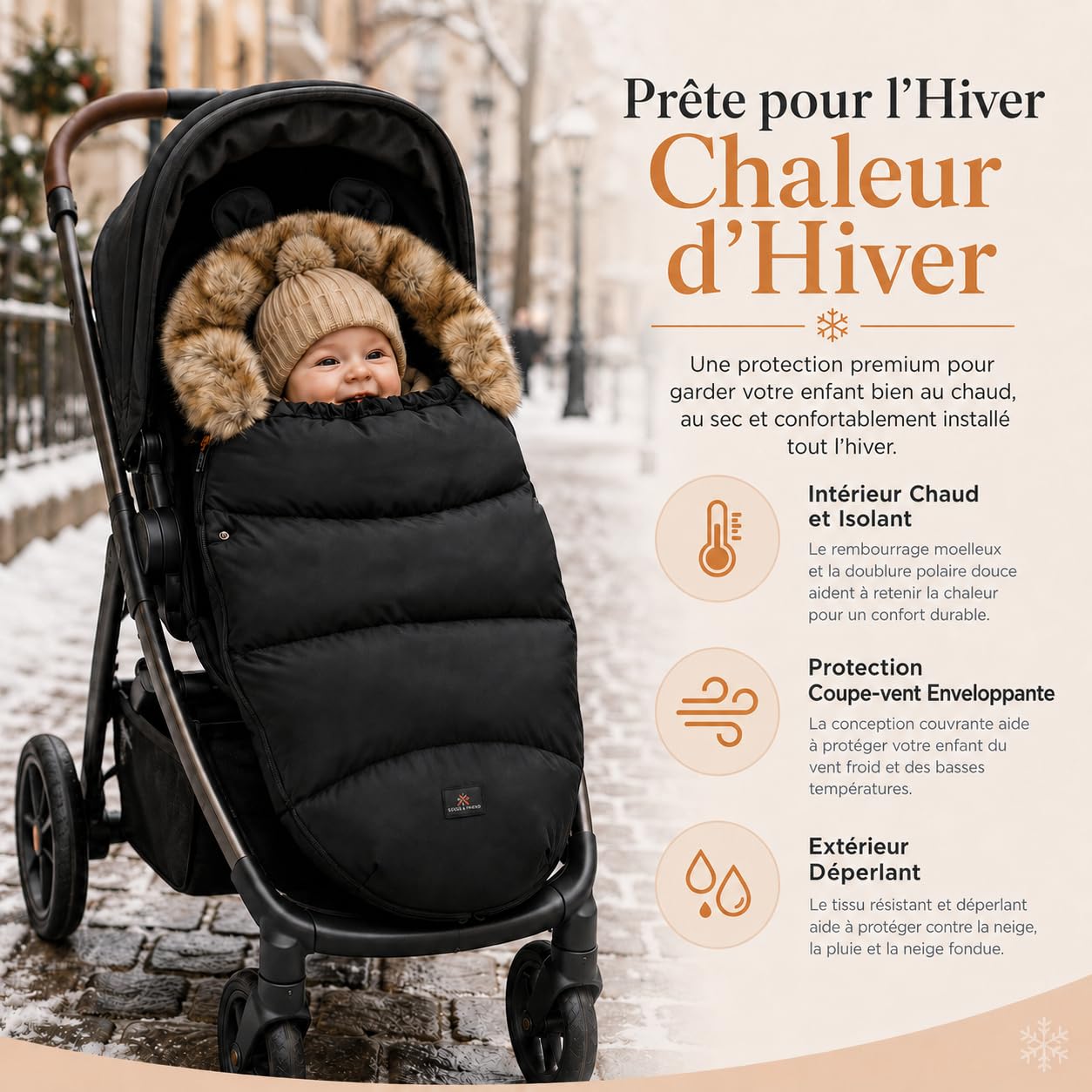 Gorger Fußsäcke für Kinderwagen Universal Winter Warm Wasserdicht Winddicht Waschbar Baby Schlafsäcke für Kinderwagen, Autositz, Sportwagen, Buggy, Babyschale
