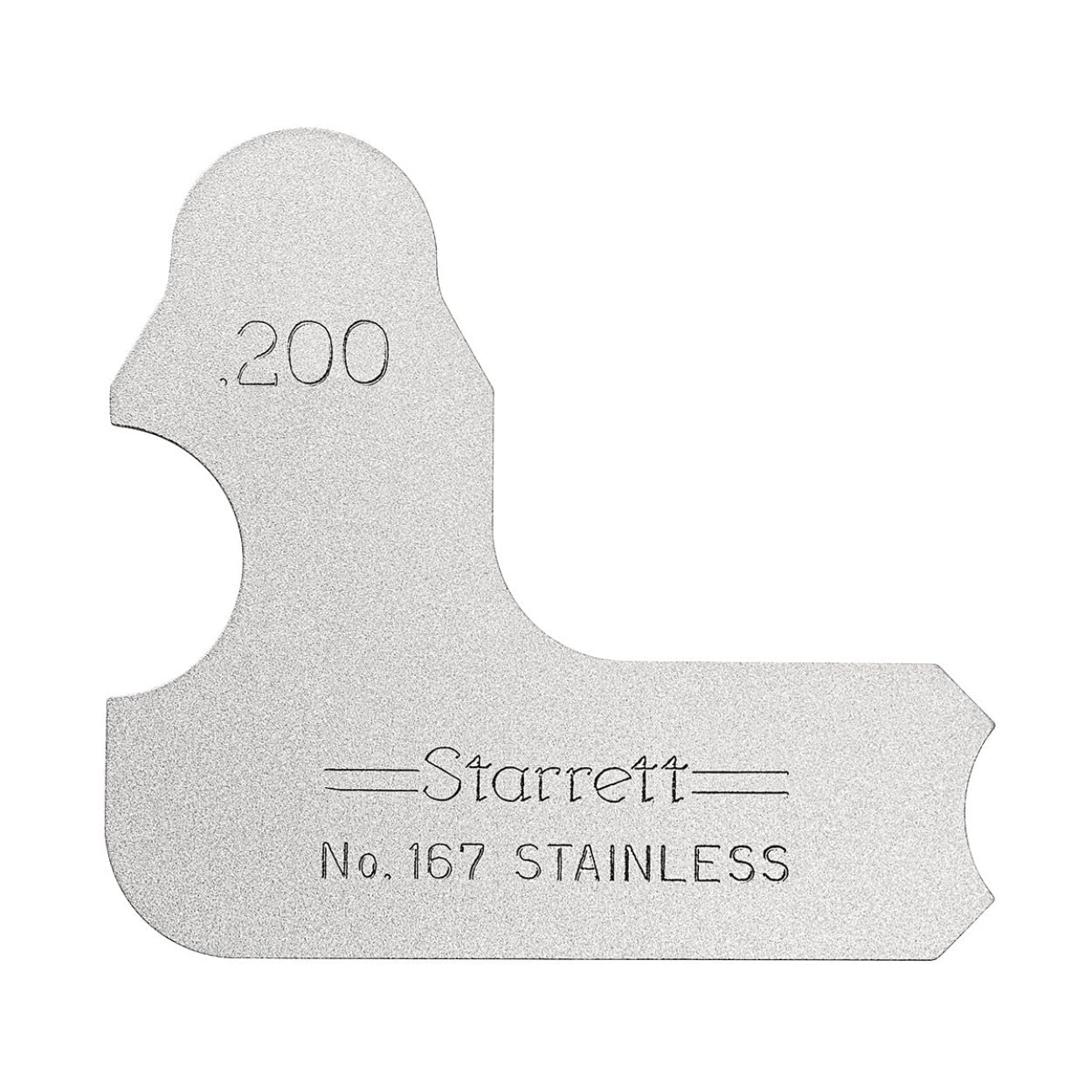 Starrett 167200 /200" Individual Radius Gauge .200” Radius Gauge