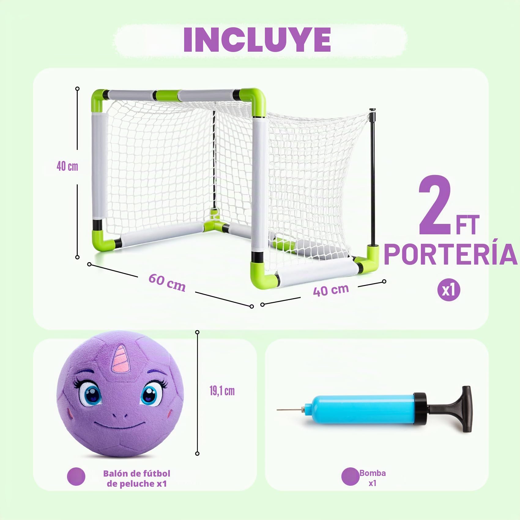 VangeBow Pelotas de fútbol silenciosas para interiores para niños pequeños de 1 a 3 años, inflables, suaves, de peluche, juguetes para niños de 3 a 5 años, regalo de primer cumpleaños