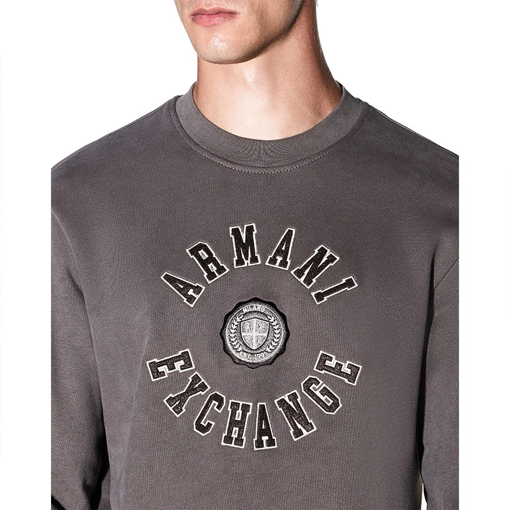 Armani Exchange Macro Logo Lettering, 1991 Heritage Sweatshirt Uomo