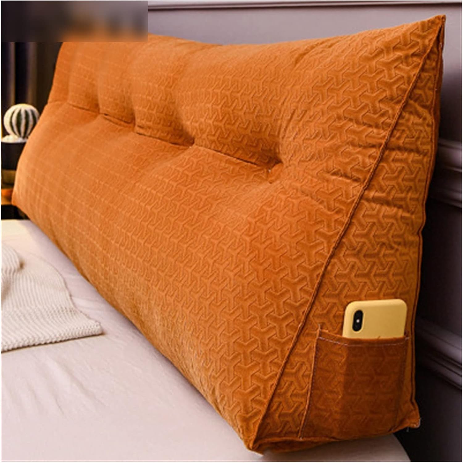 Home Soft Large Pillow Back Cushion Long Suede Elastic Backrest Multifunction Luxury Decor for Bedside Seat Bed Sofa (Color : F Size : L150cm x H50cm) (A L120cm x H50cm)