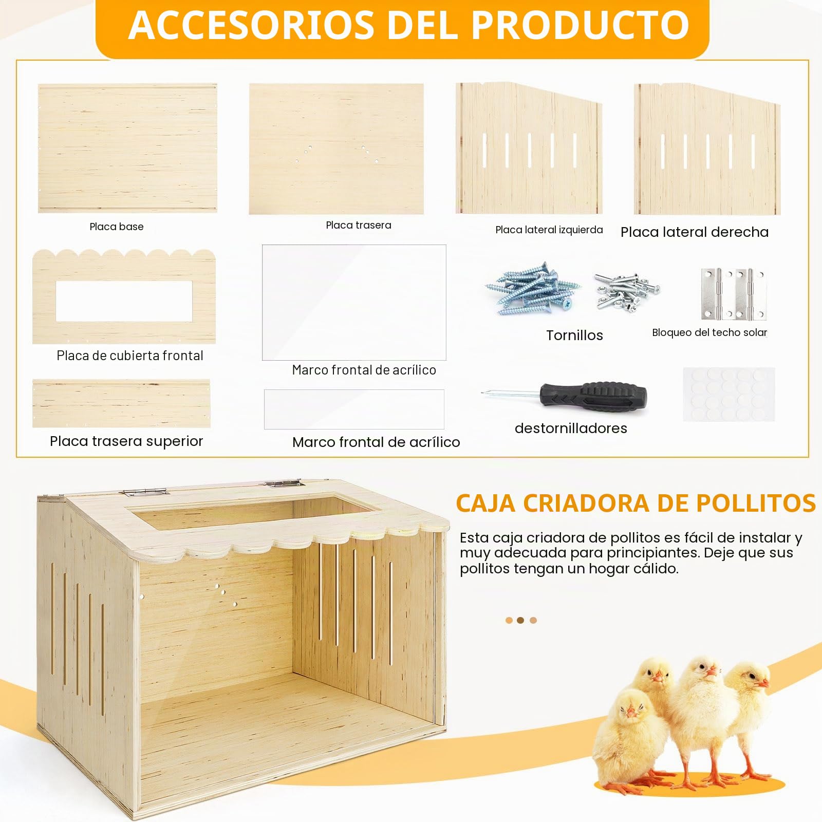 Jaula de codorniz de madera para hámsters, patitos, erizos, lagartos, gallinero (40 x 30 x 30 cm)
