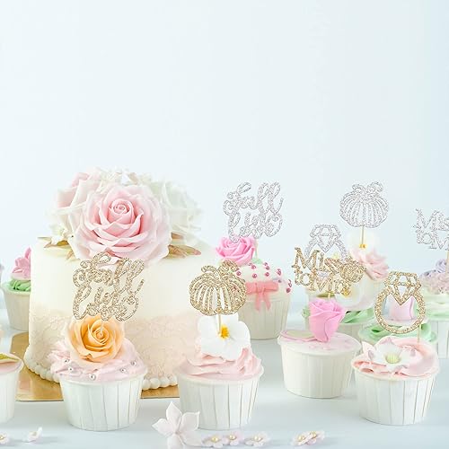 Miniatura 6 de Gyufise 24 decoraciones para cupcakes de otoño con texto en inglés "Fall In Love", decoración para cupcakes de otoño con texto en inglés "Miss to