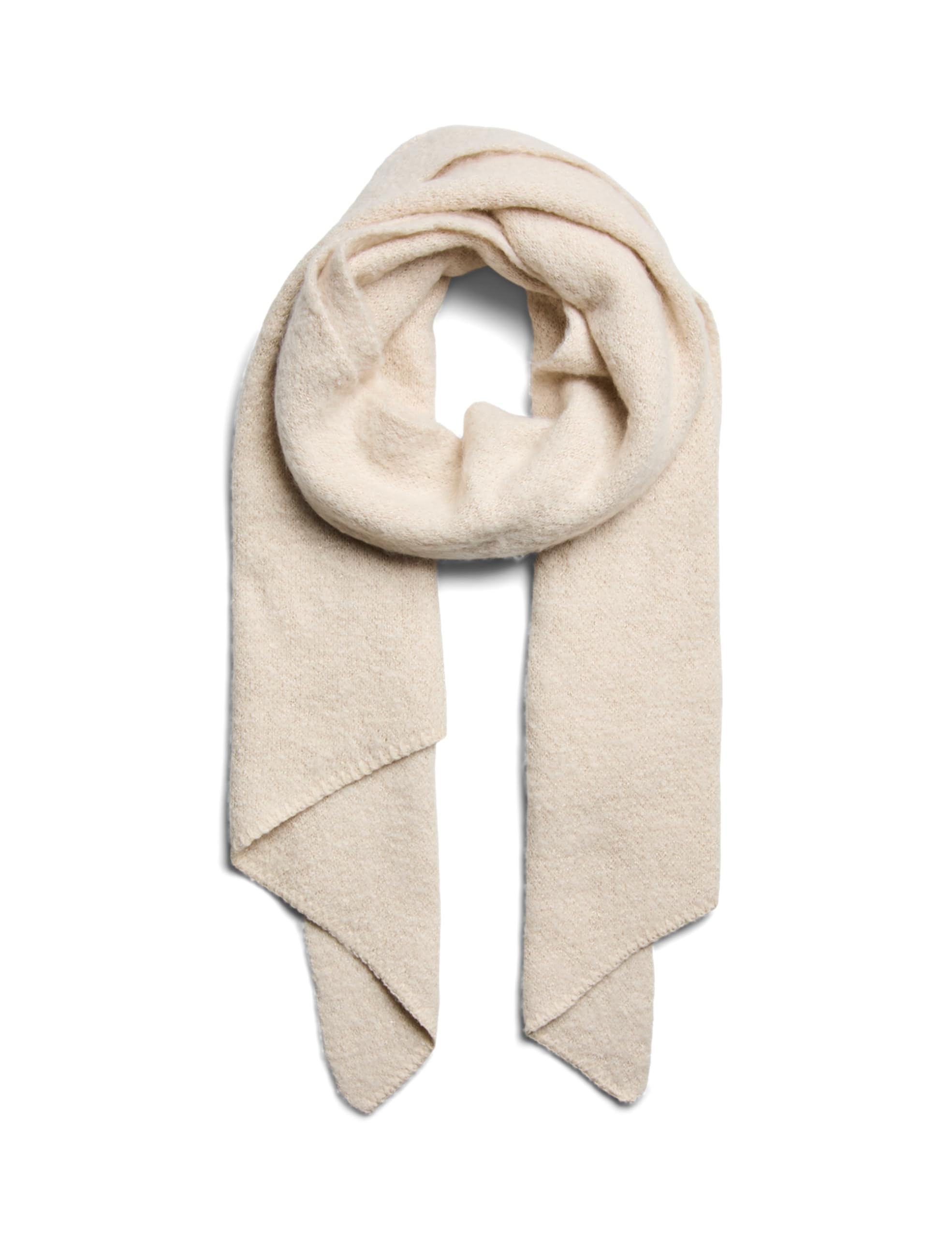 PIECES Women's PCPYRON Long Scarf NOOS BC Scarf, Moonbeam/Detail: Silver Lurex, One Size