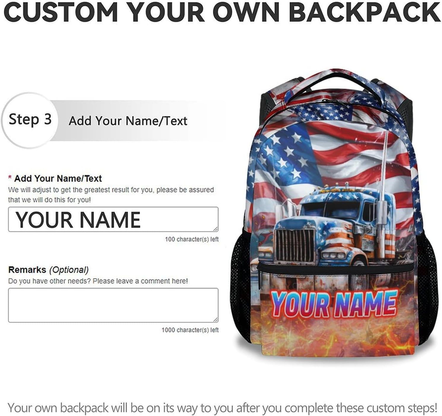 Custom Truck Backpack for Kids - 17 Inch Large Capacity Boys Backpacks for Kids - Fashion Bookbag for Kindergarten Color1-1 image 3 of 8 B0F8NQGDSC