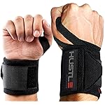 Hustle Athletics Wrist Wraps for Weightlifting - 18 & 12 Premium Wrist Support Weight Lifting Wraps to Lift Heavier & Train Harder - Heavy Duty Powerlifting & Bench Press Gym Straps for Men & Women