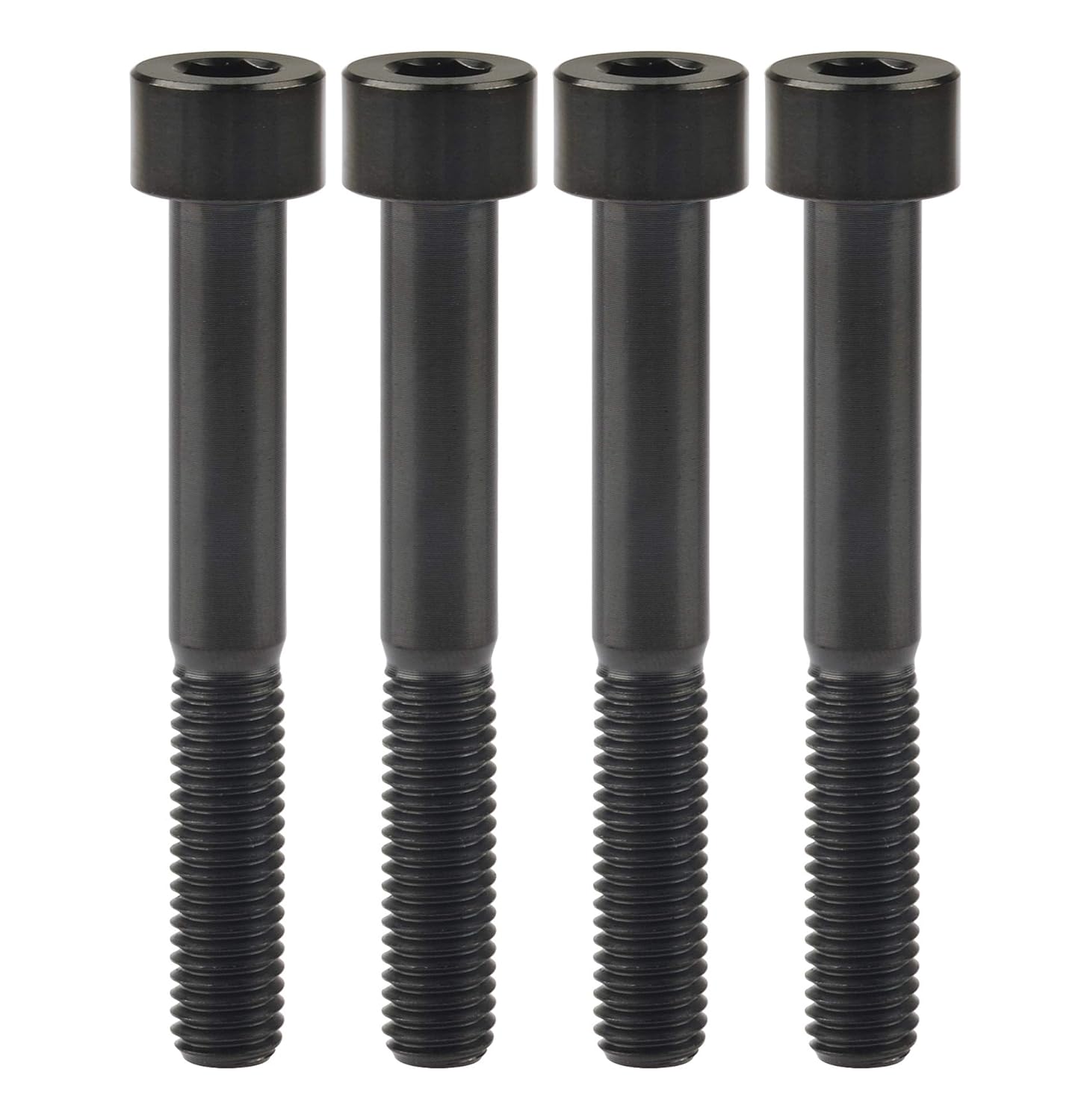 Titanium Ti M8 x15 20 25 30 35 40 45 50 60 70mm 1.25mm Pitch Hex Allen Socket Head Bolt Screws Pack of 4 (Square Head M8x60mm, Black)