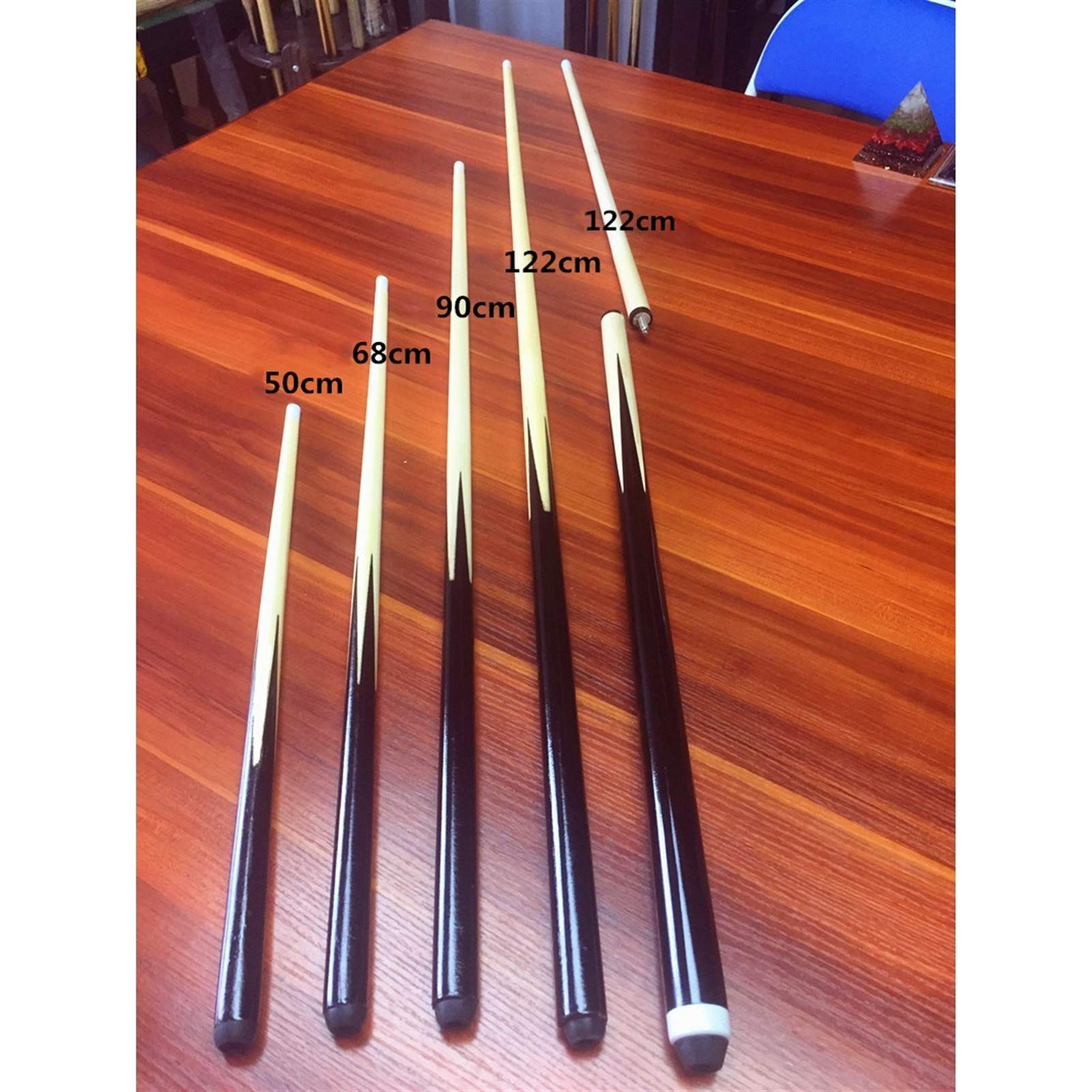 YRU 2 Piccole Stecche da Biliardo Fatte A Mano - Ideali per Spazi Ristretti E Giovani