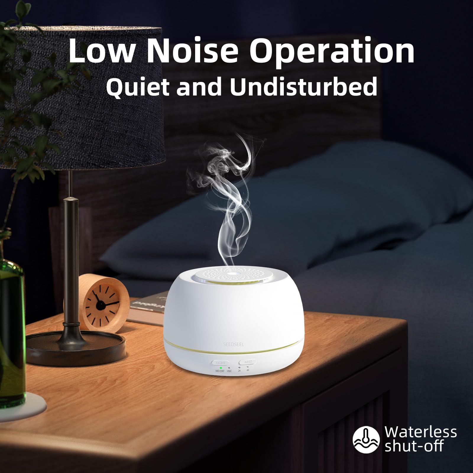 SEEDSEEL Diffusore di oli essenziali da 300 ml, 8 ore di autonomia, diffusore per aromaterapia con telecomando, luci LED a 7 colori per casa, camera da letto