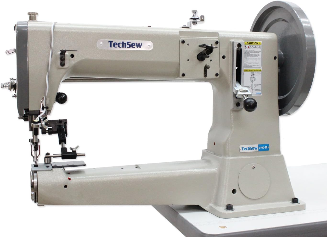TechSew 5100-SE Heavy Duty Leather Industrial Sewing Machine with Assembled Table & Servo Motor