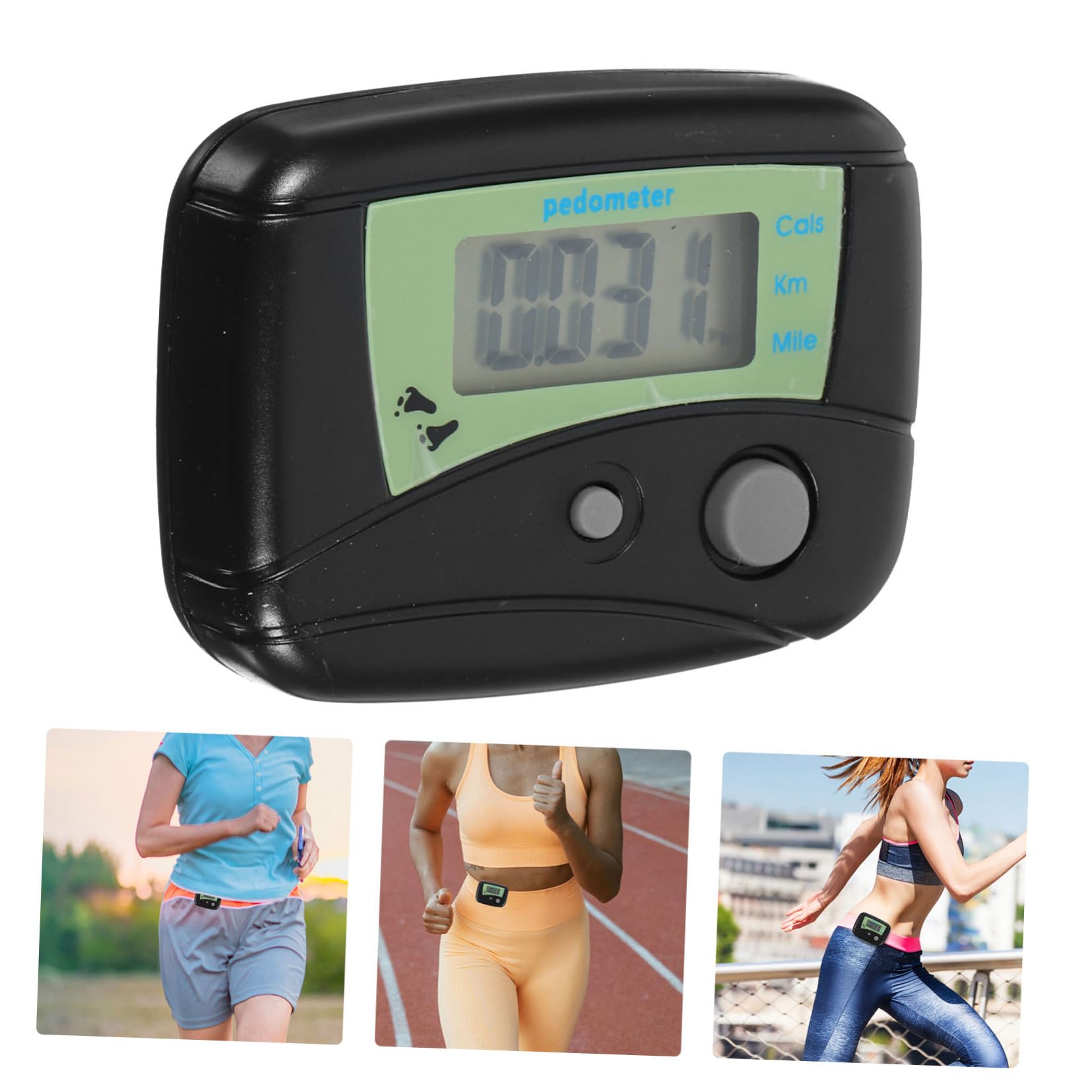 10 Pièces Compteur De Distance à Pied Podomètre pour Marcher Compteur De Pas Numérique EUR De Pas Podomètre Clip sur EUR De Calories Black