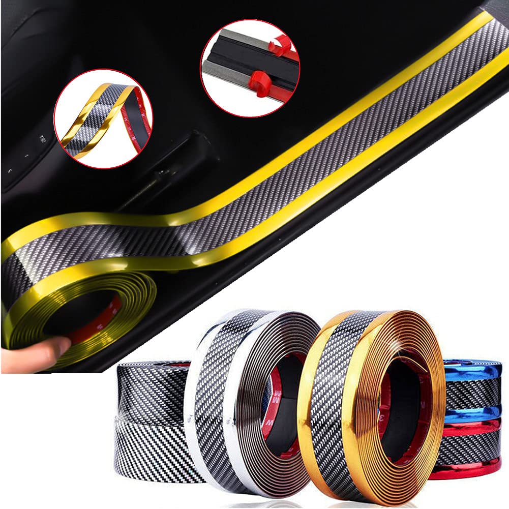 Nastro Protettivo In Fibra Di Carbonio 5cmx5m - Autoadesivo Per Davanzali Auto, SUV, Camion