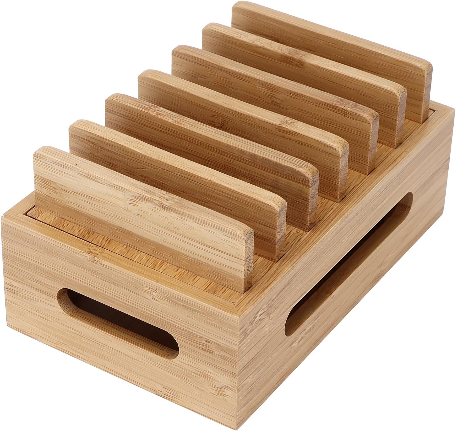 ZJchao Charging Station Organizer, Device Organizer Laptop Charging Station Wood Cell Phone Dock, Portable Phone Holder, Tablet Storage Box, Cell Phone Dock Storage Box with No Fading