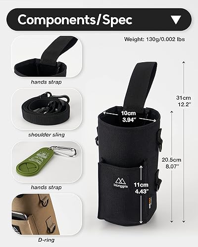 Miniatura 6 de Soporte magnético para botella de agua, imán integrado para una fácil fijación al equipo de ejercicio, multiusos, con eslinga, impermeable,