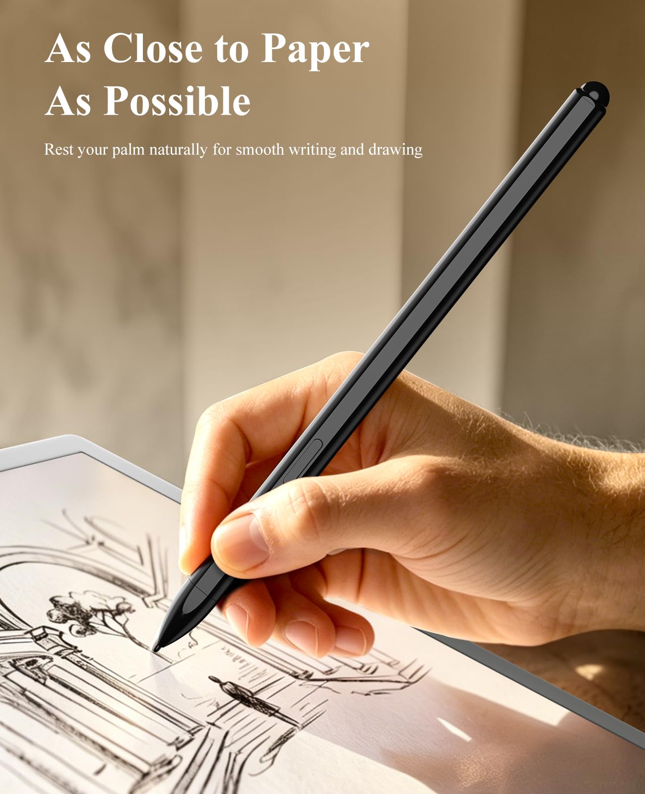 TiMOVO Stylet EMR Magnétique Compatible avec Remarkable 2, Noir