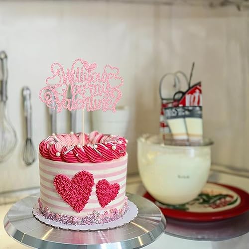 Miniatura 4 de Ephlyn 1 pieza de decoración de pastel con purpurina de corazón de amor para el día de San Valentín, temática de San Valentín, boda, despedida de