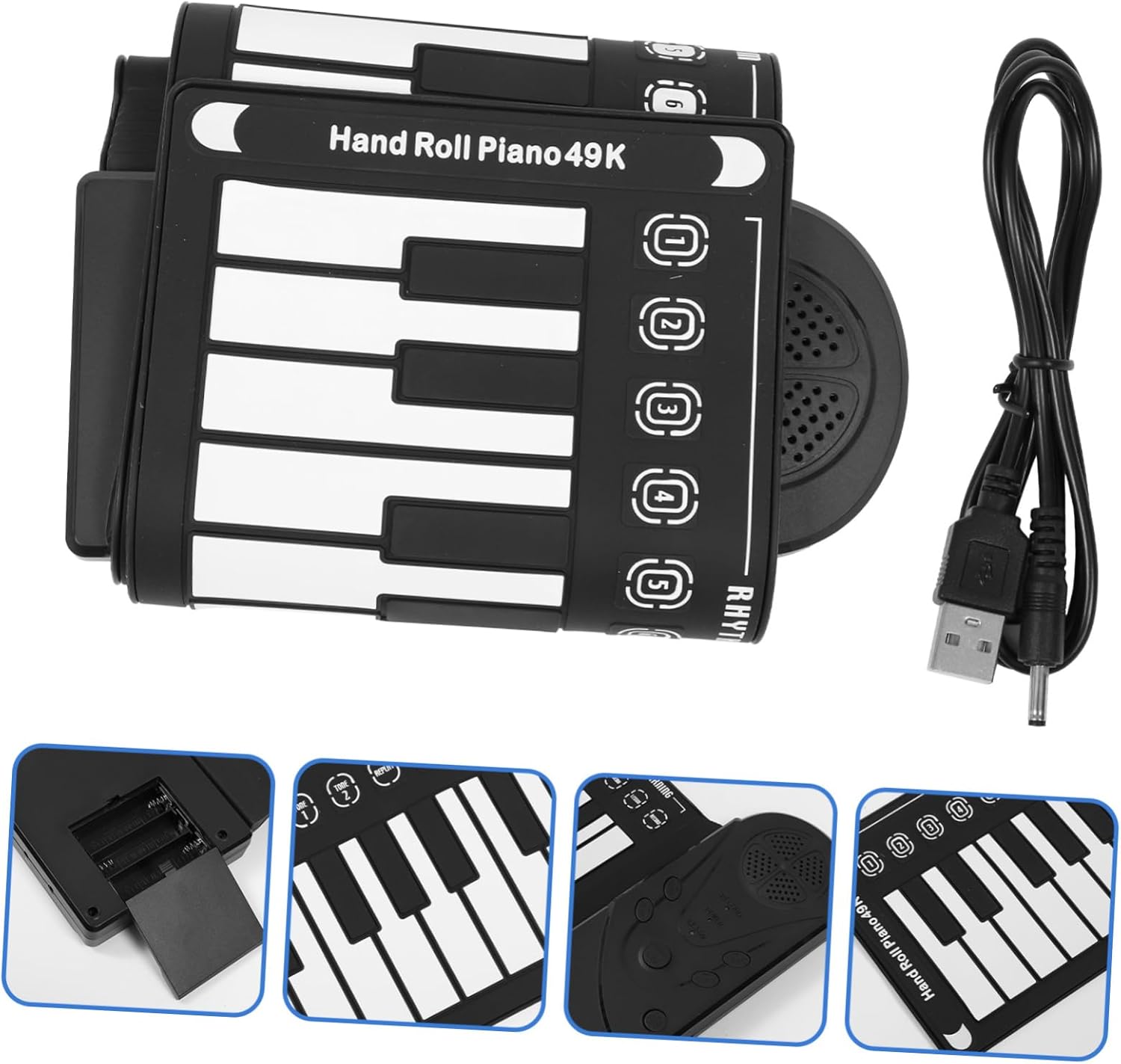 BESPORTBLE Key Piano Portable Hand Piano Folding Keyboard Keys Music Stand Boys and Girls